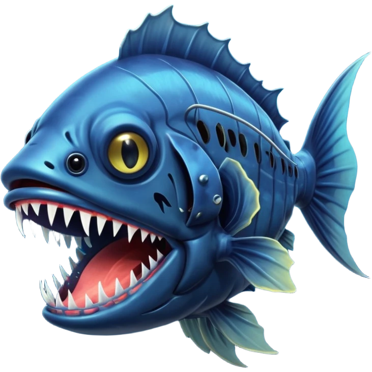 Angler Fish – Large mouth with sharp teeth and light lure emoji