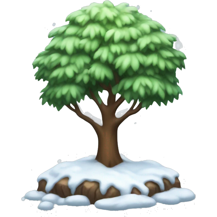 Snowy tree emoji