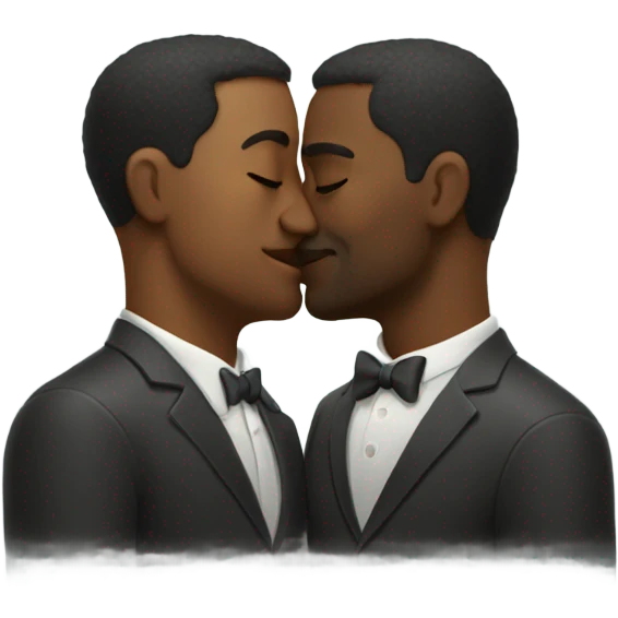 two guys kissing emoji