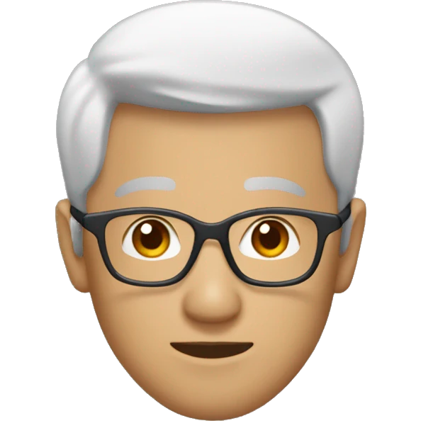 asian man with wearning glasses, face should've rounded. could you mave as a profile picture? eyes to be blackish brown emoji