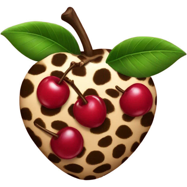 Leopard print cherry  emoji