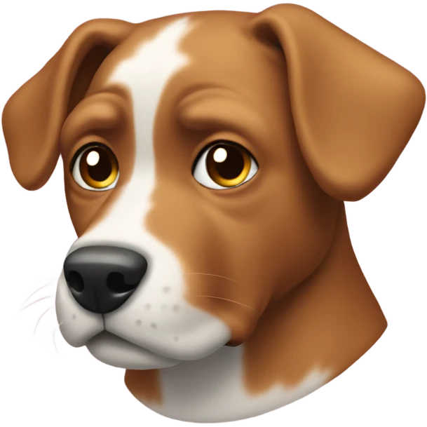 Dog with dreaded emoji