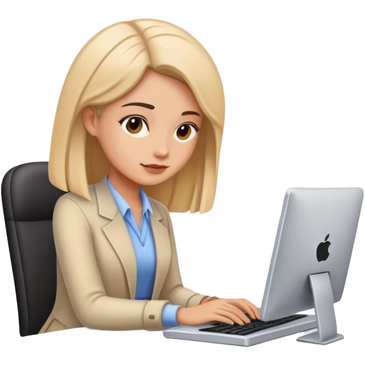 Woman working on her computer emoji