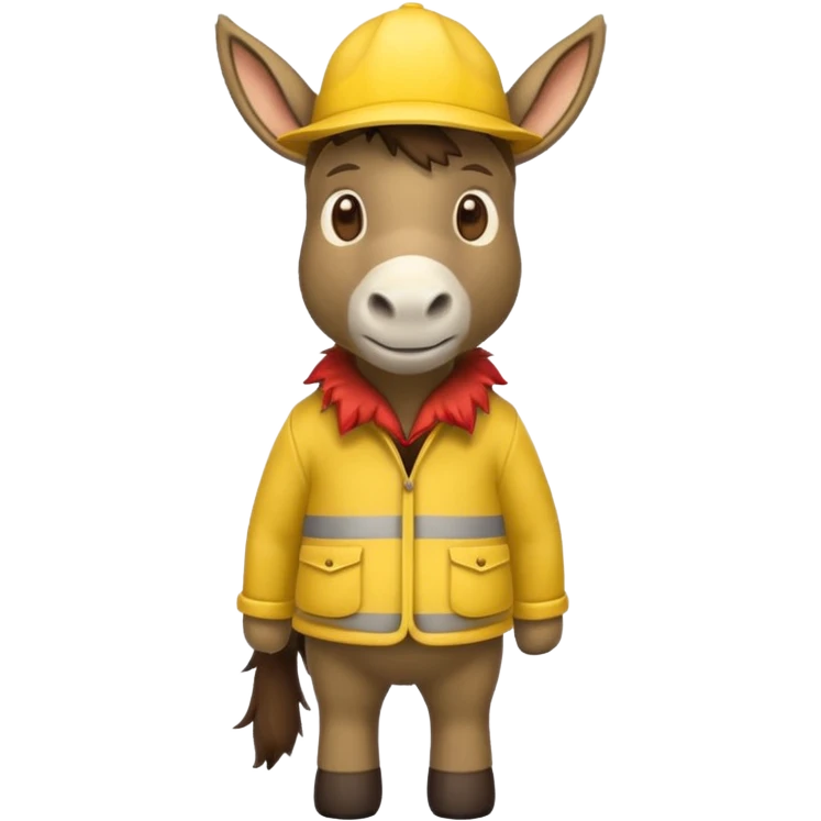 donkey with yellow hat emoji
