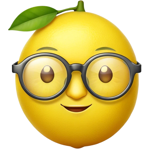  lemon with glasses emoji