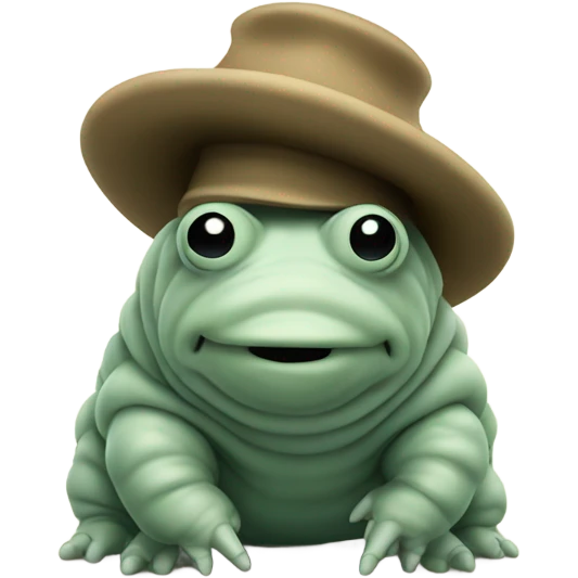 Tardigrade in a hat emoji