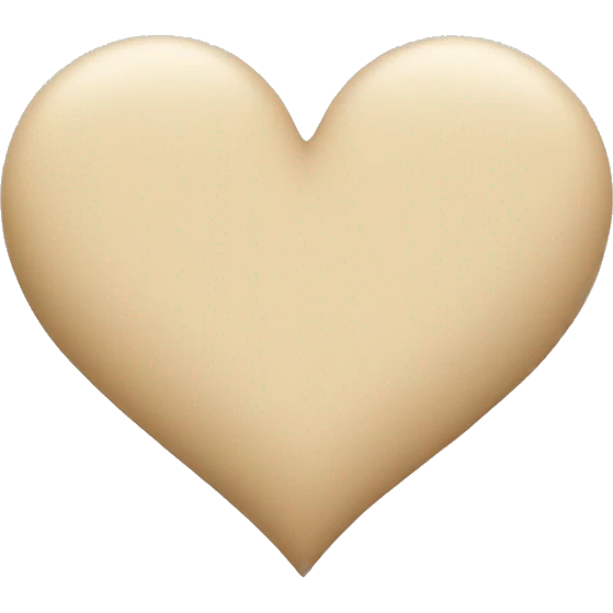 Beige heart emoji