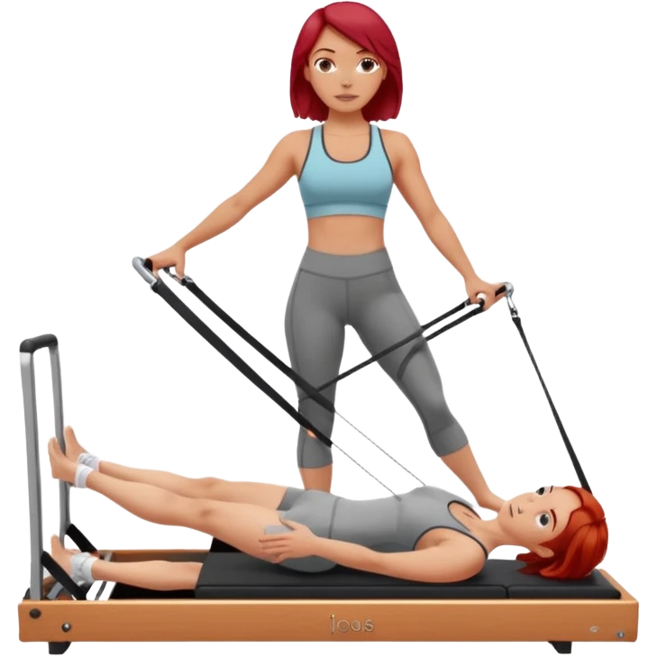 Pilates + red hair + white girl + reformer emoji