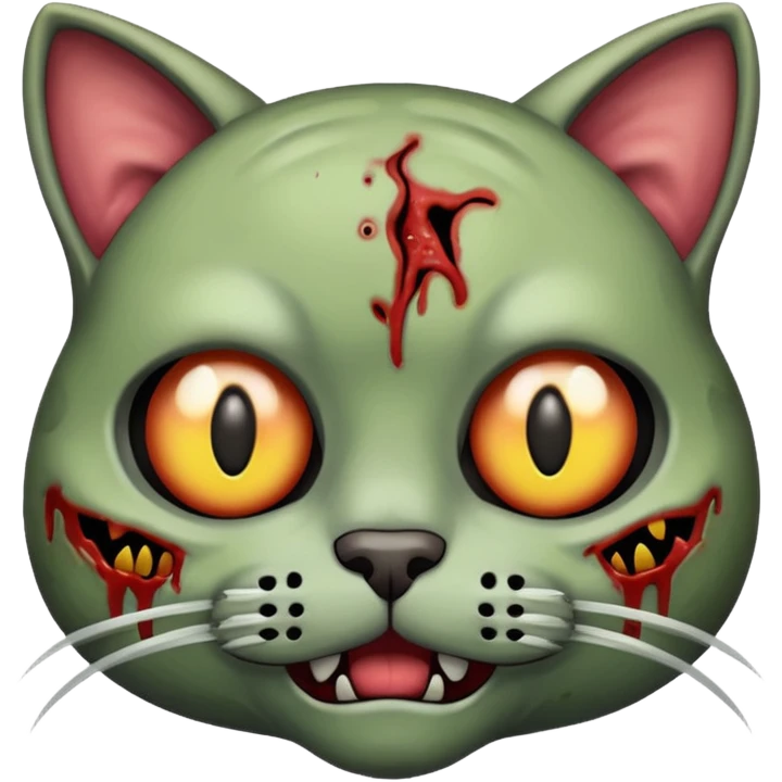 Zombie cat face emoji
