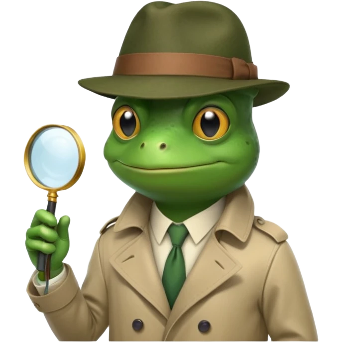 Frog detective  emoji