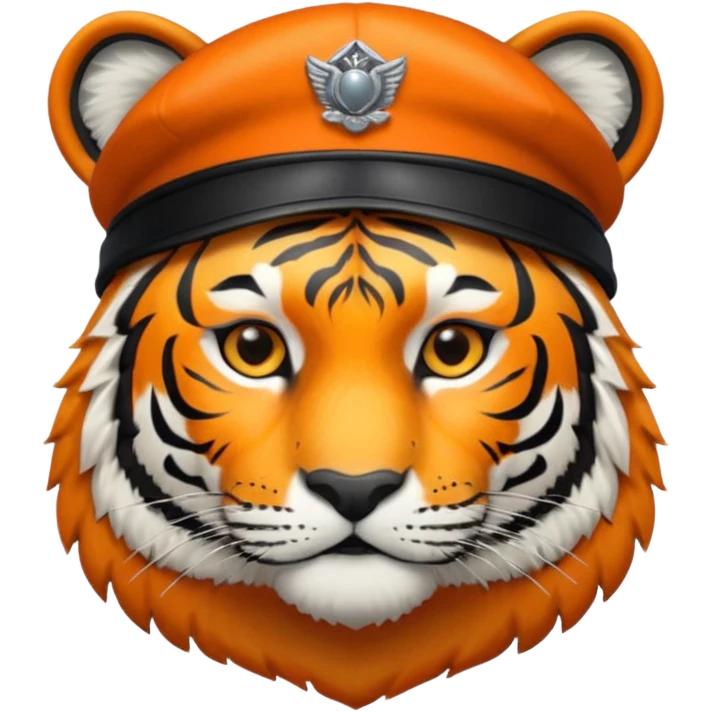 A TIGER WITH PILOT CAP emoji