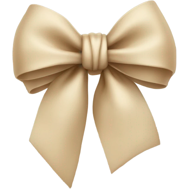 Beige bow emoji