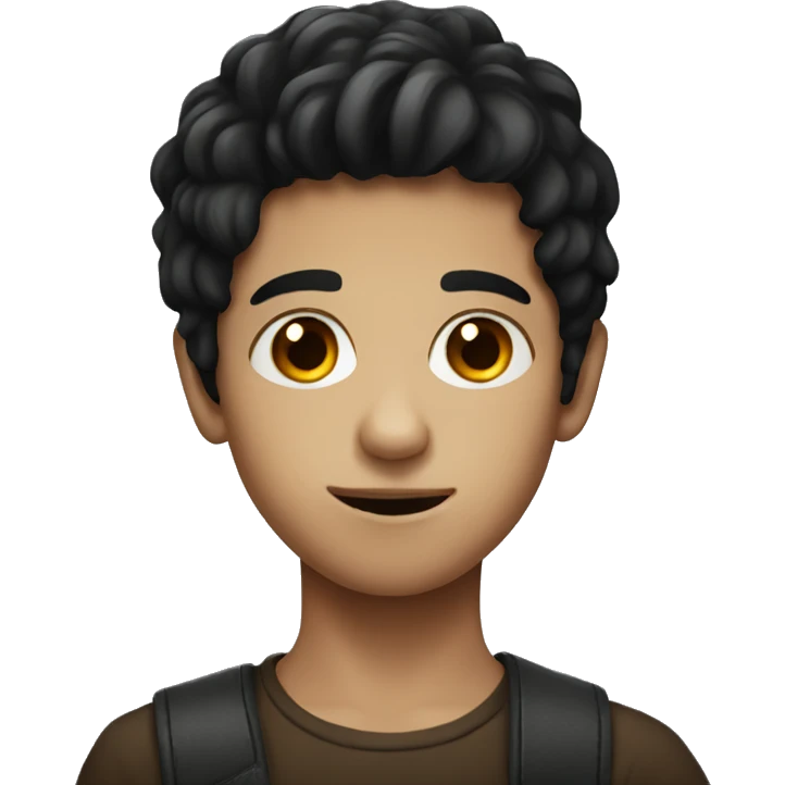dark haired boy portrait emoji