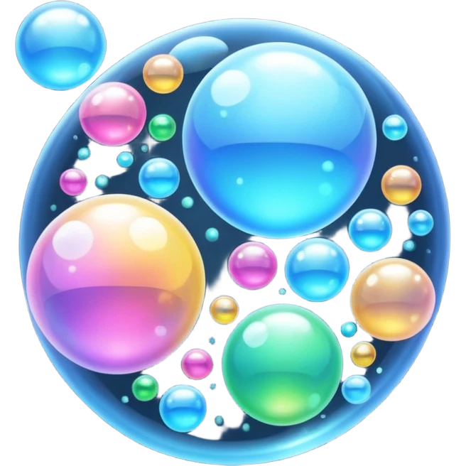 Bubbles and sparkles emoji