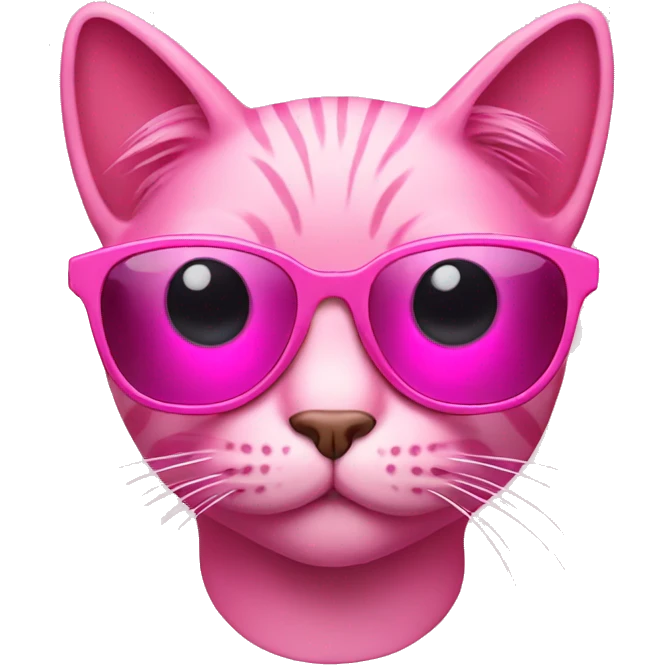 pink cat with sunglasses emoji