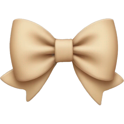 Beige bow emoji