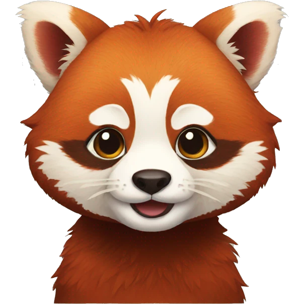 Bearded red panda emoji
