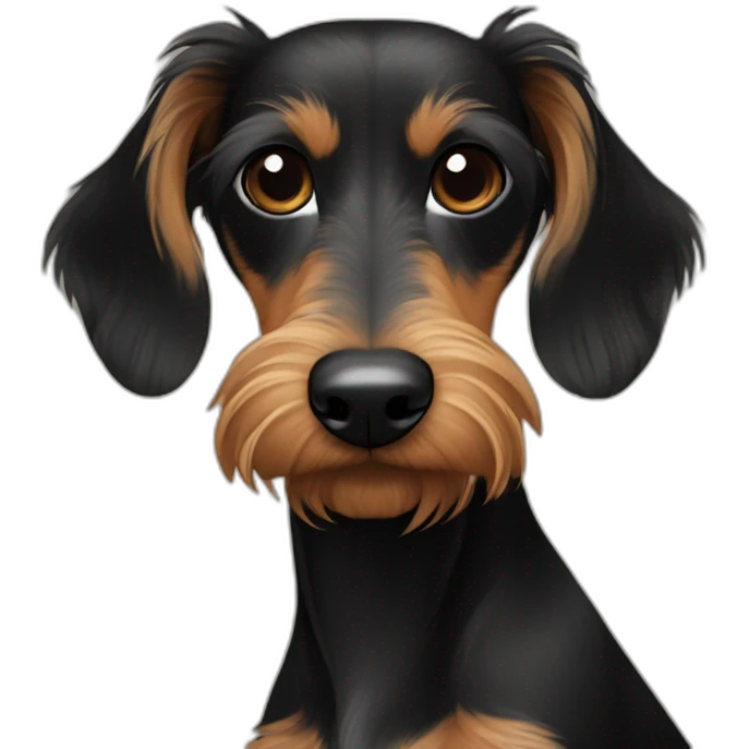 Terrier-dachshund-wire-hair-black-tan emoji