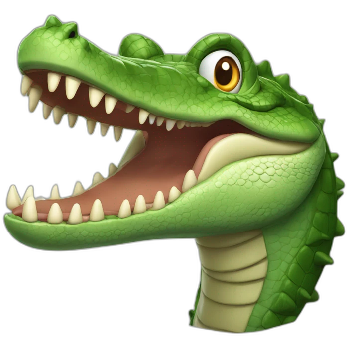Crocodile qui rigole emoji