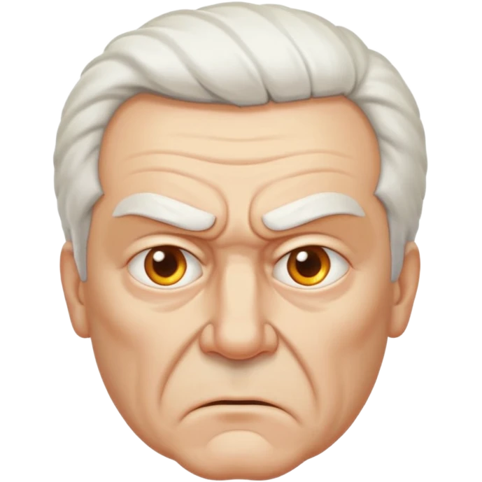 Angry older white male Italian angel emoji face emoji