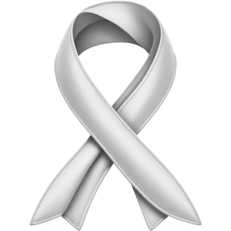 lung cancer white ribbon emoji