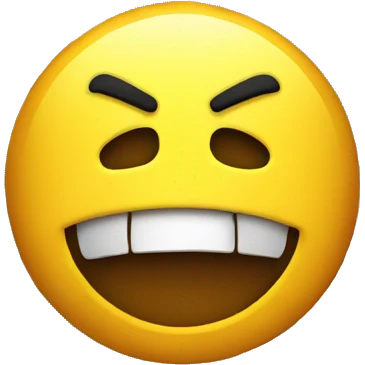 mad yellow face emoji with lighting in the background  emoji