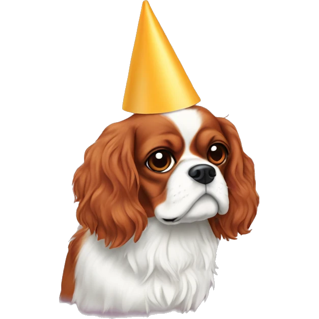 Cavalier King Charles party hat emoji