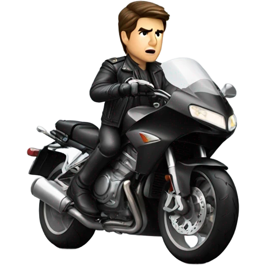 tom cruise riding a motorbike emoji