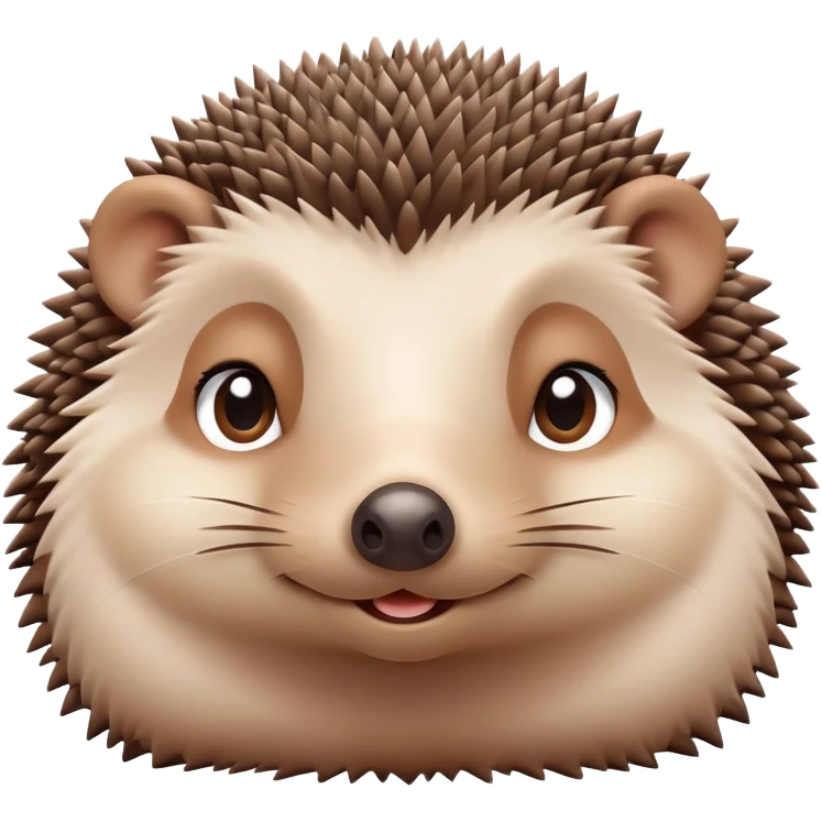 cute friendly hedgehog with sleepy eyes in the evening emoji