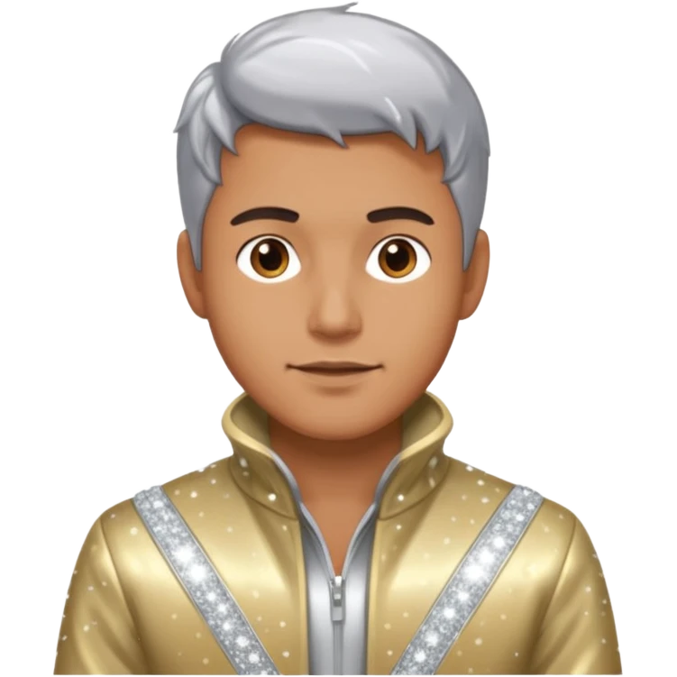 man with sparkling jacket emoji