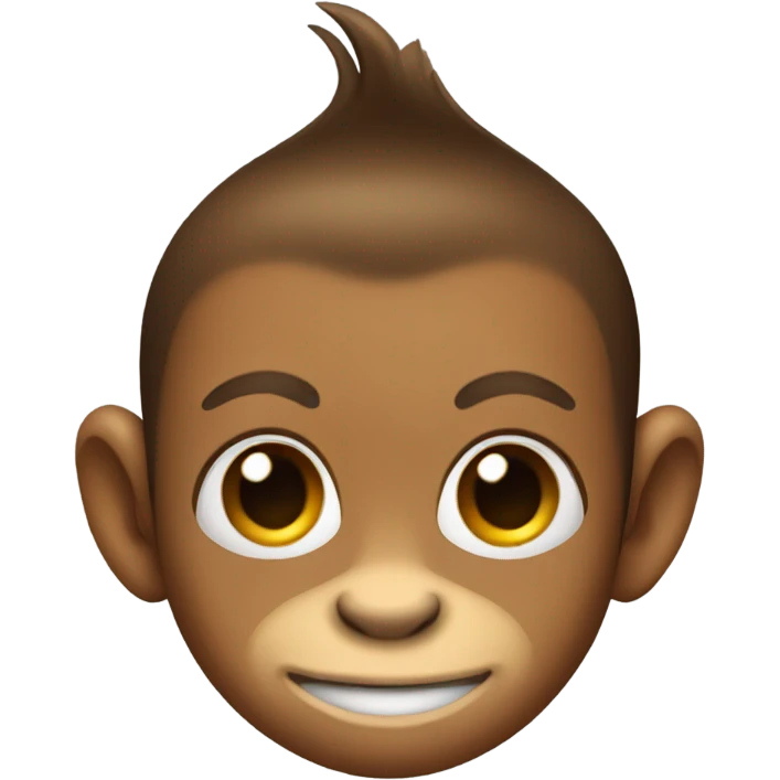 Monkey with taper fade emoji
