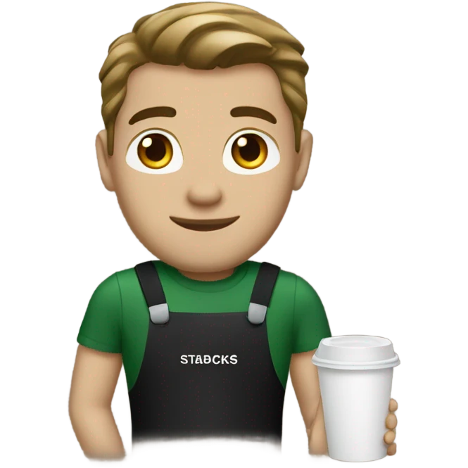 Male Starbucks employee emoji