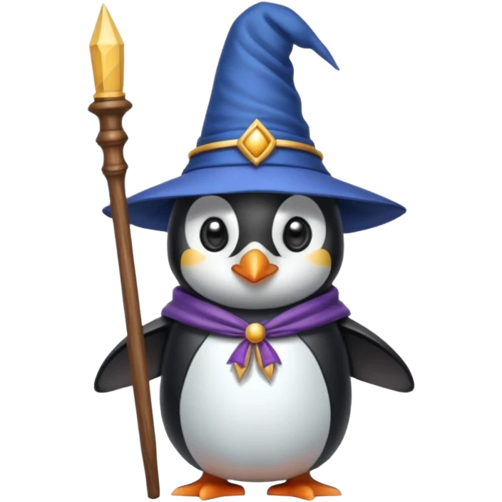 Penguin Wizard emoji