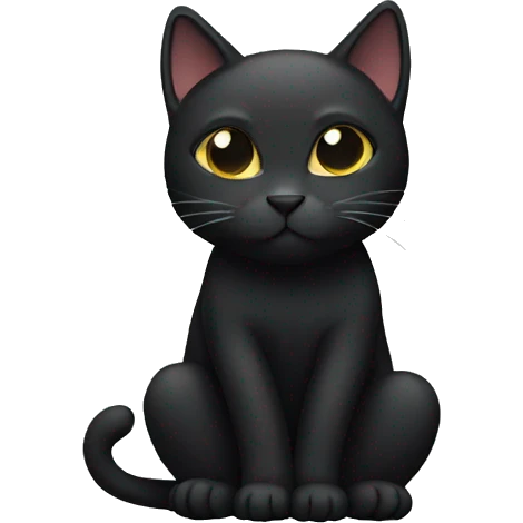 Praying black cat emoji