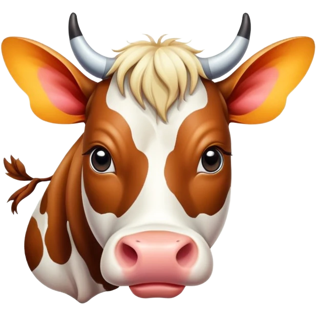 Butter fly with a cow emoji