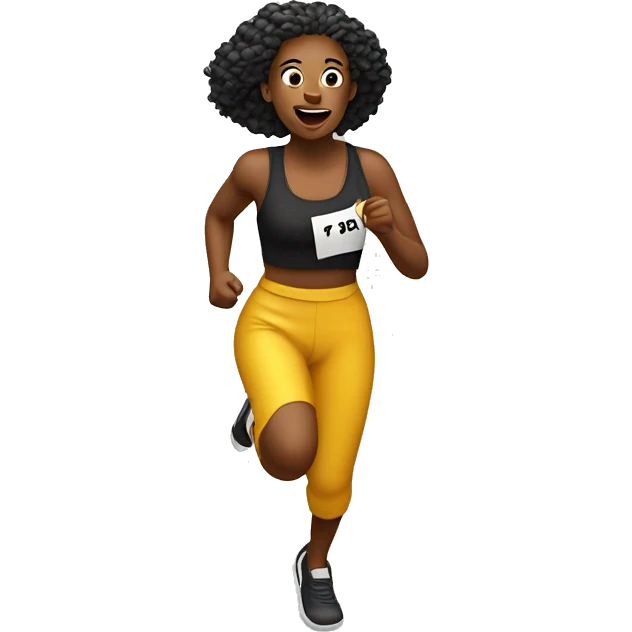 A singer rushing to the gig in a racer emoji