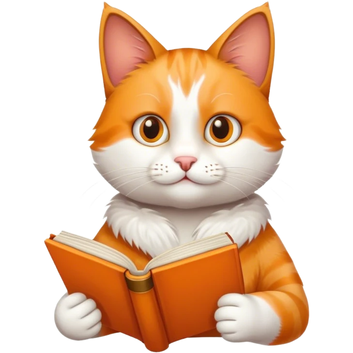 кот том с книгой emoji