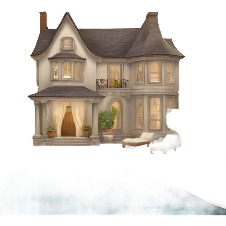 Fancy house with pool emoji