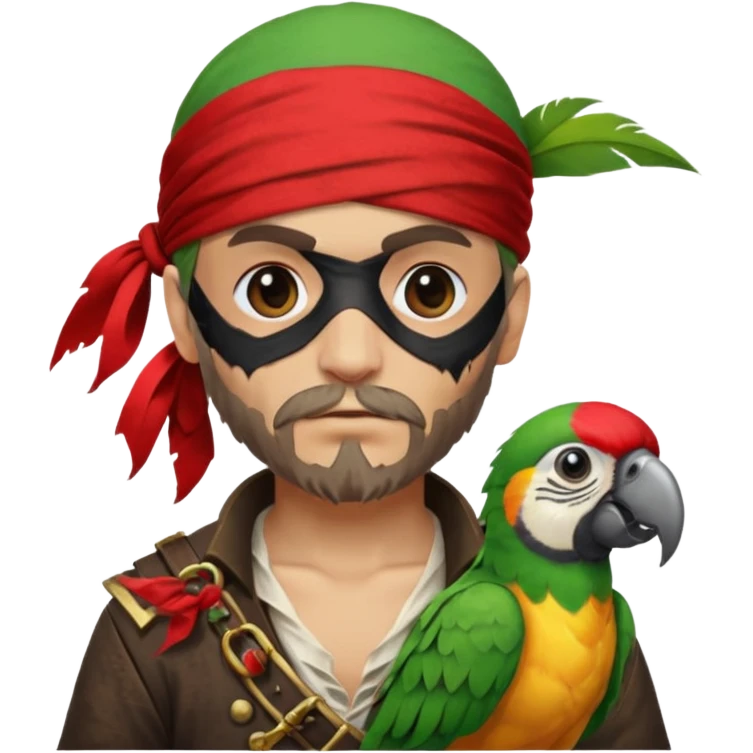 pirate and parrot emoji