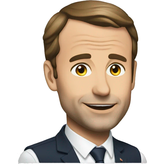 macron en plein show emoji