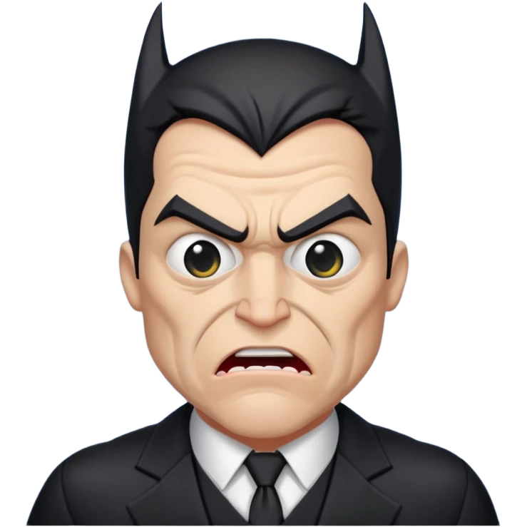Batman smelled something bad and is disgusted  emoji