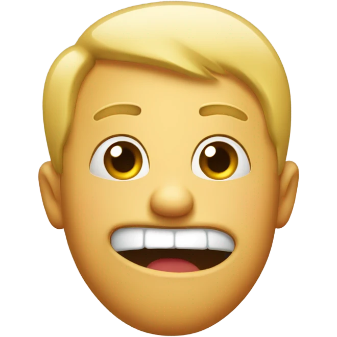 Flushed quirky face emoji