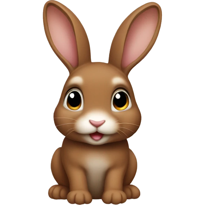 Brown baby rabbit emoji