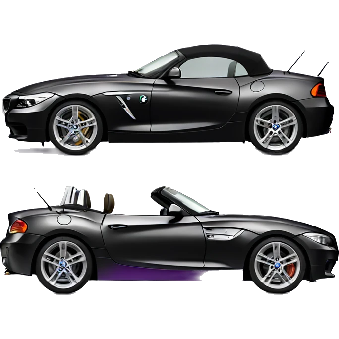 black bmw z4 with purple rims emoji