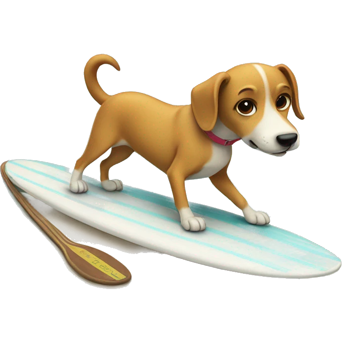 Dog on a surfboard  emoji