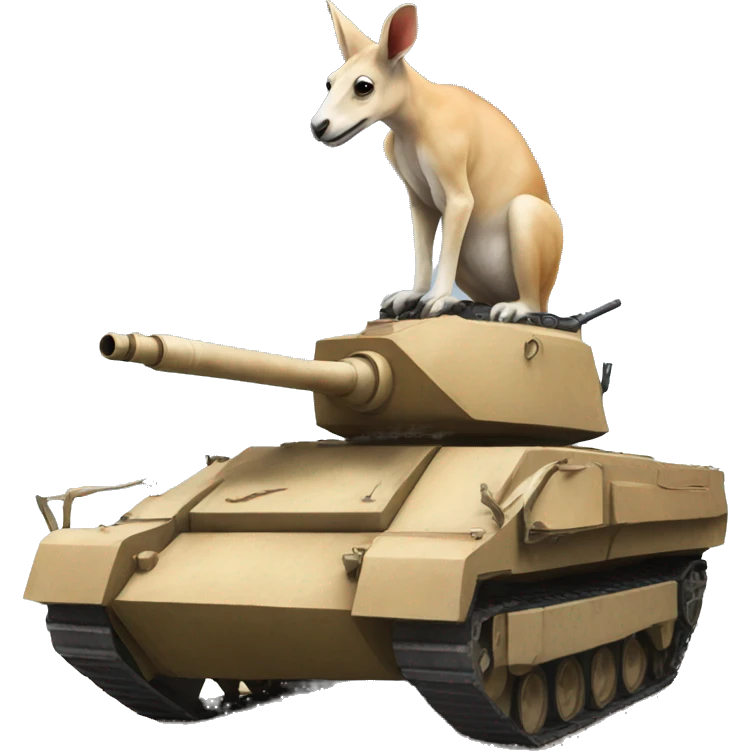 kangaro on a tank emoji