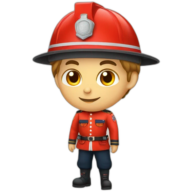 Chasseur alpin avec uniforme de pompier emoji