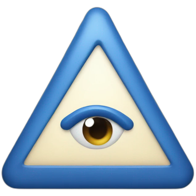 Bleu triangle emoji