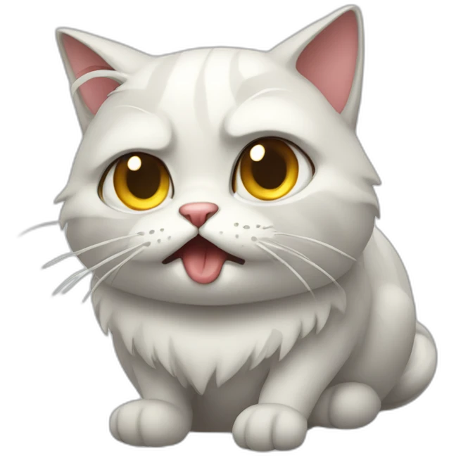 Greedy cat emoji