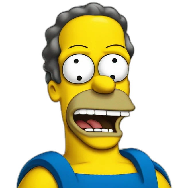 Homer Simpson with flag of Gabon emoji